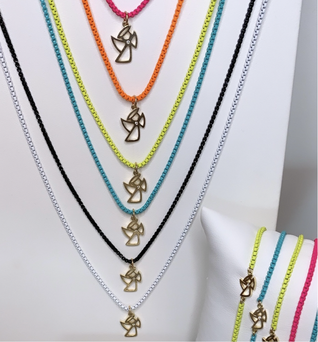 “Haley” Medium Angel Charm Necklace