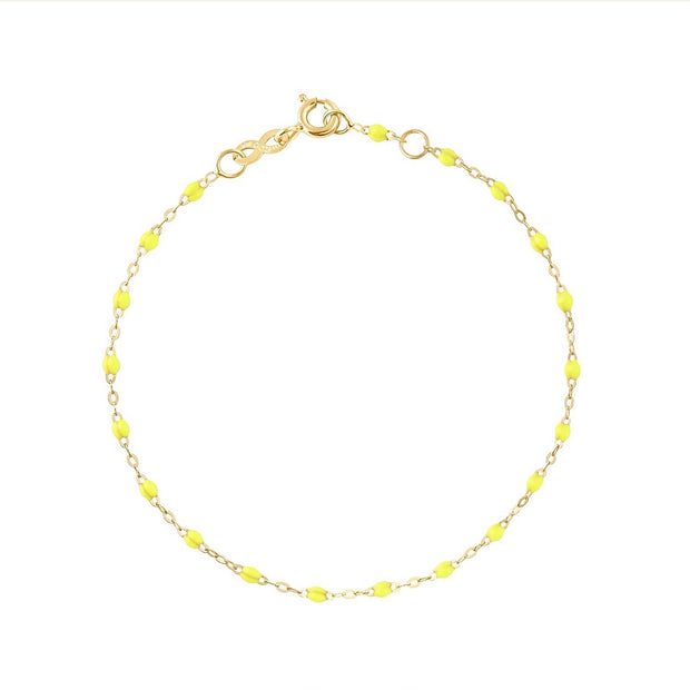 Classic Gigi Lime bracelet, Yellow Gold, 6.7"