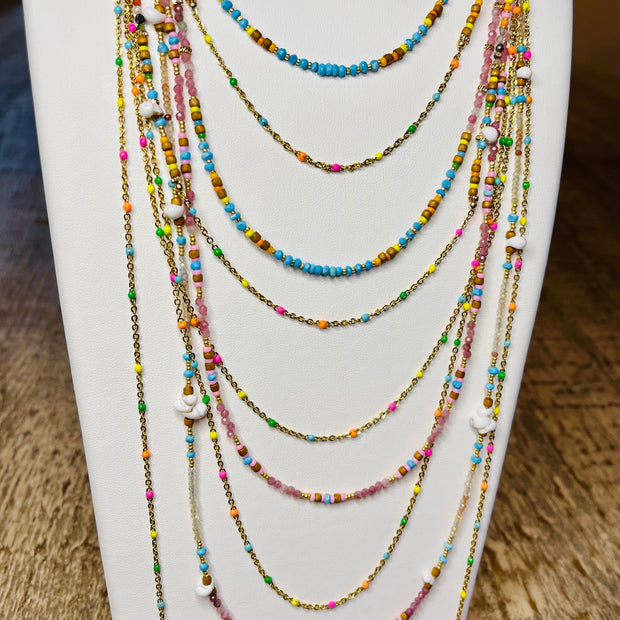 ReRe 10 Strand Beaded Necklace