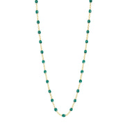 Classic GiGi Emerald necklace, yellow gold, 16.5”