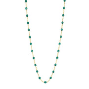 Classic GiGi Emerald necklace, yellow gold, 16.5”