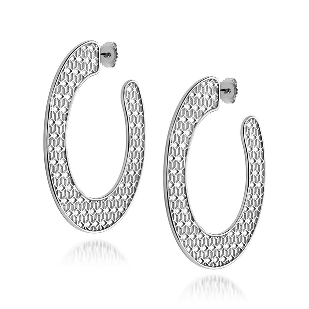 Hex Large Slice Hoop earrings