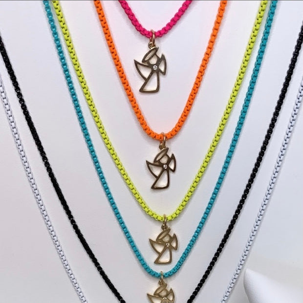 “Haley” Medium Angel Charm Necklace