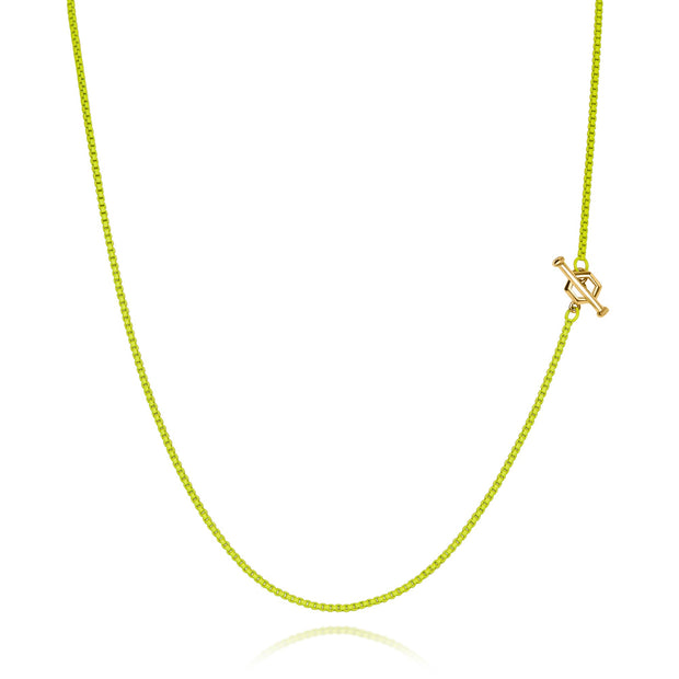 14” Hex - Diamond Toggle Colored Necklace