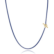 14” Hex - Diamond Toggle Colored Necklace