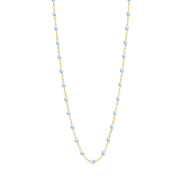 Classic GiGi Baby Blue necklace, yellow gold, 16.5”