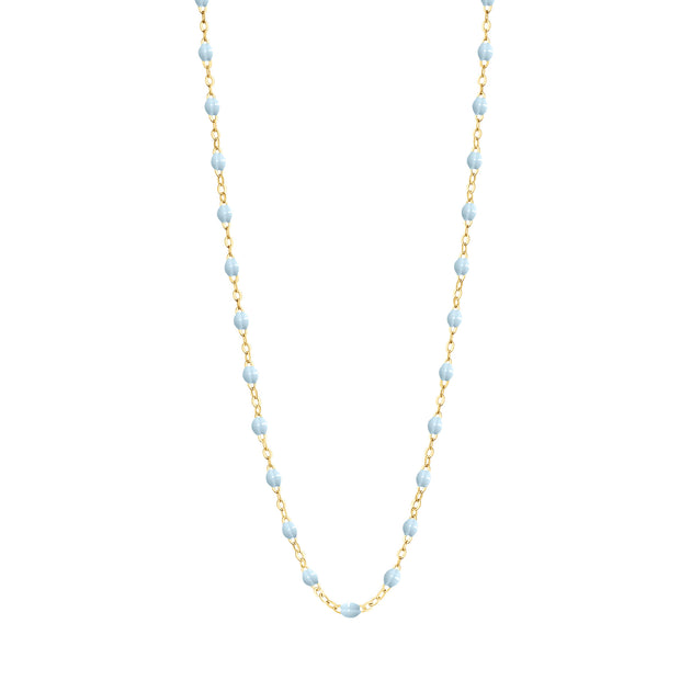 Classic GiGi Baby Blue necklace, yellow gold, 16.5”