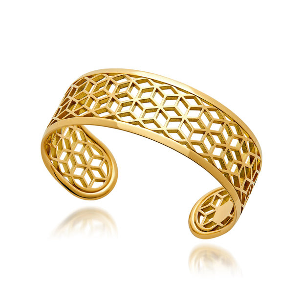 Hex Narrow Cuff Bracelet - ReRe Corcoran Jewelry