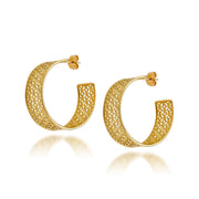 Hex Forward Facing Hoop Earring - ReRe Corcoran Jewelry